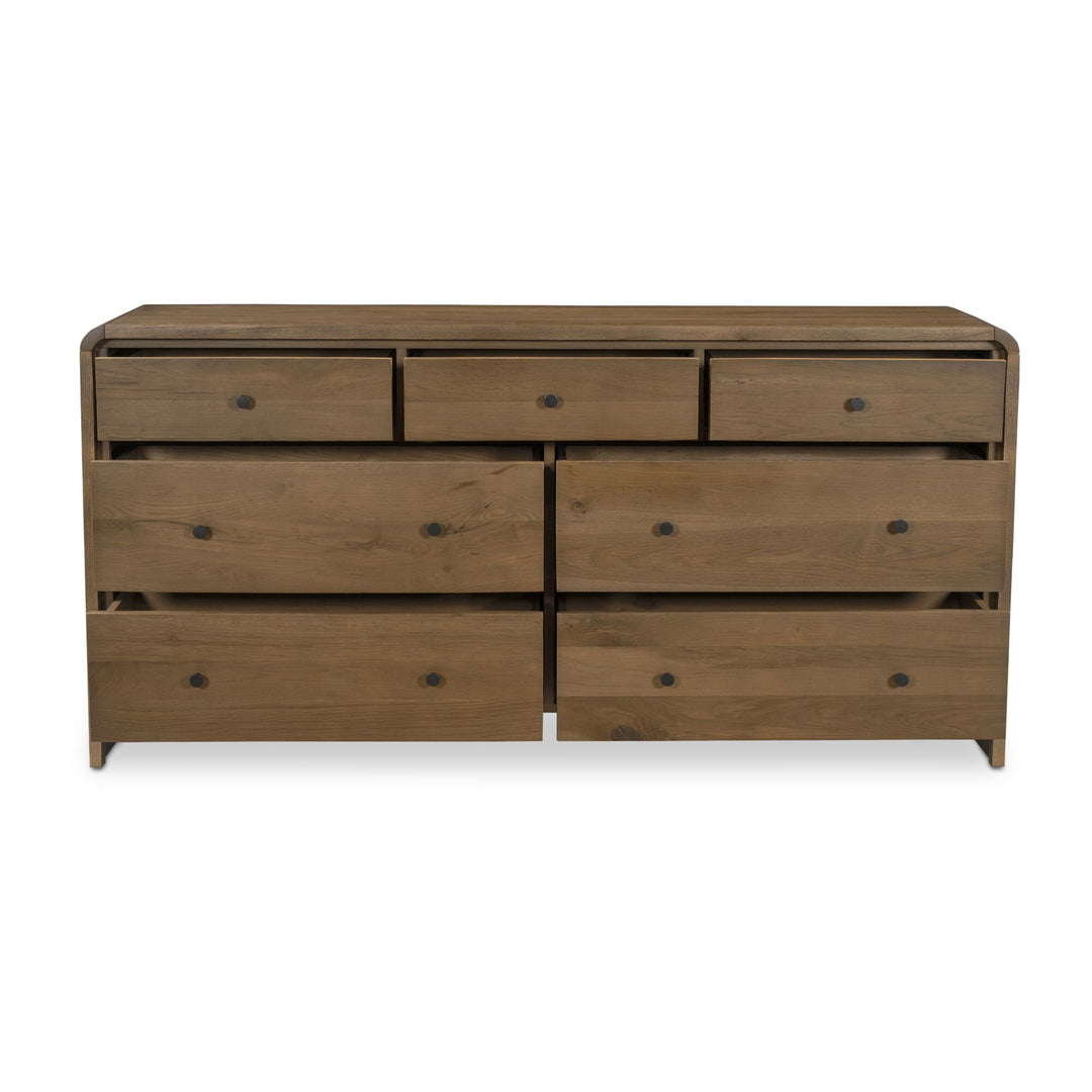 Moe's Home Collection - Riley 7 Drawer Dresser Oak - RP-1066-03 | American Home Furniture
