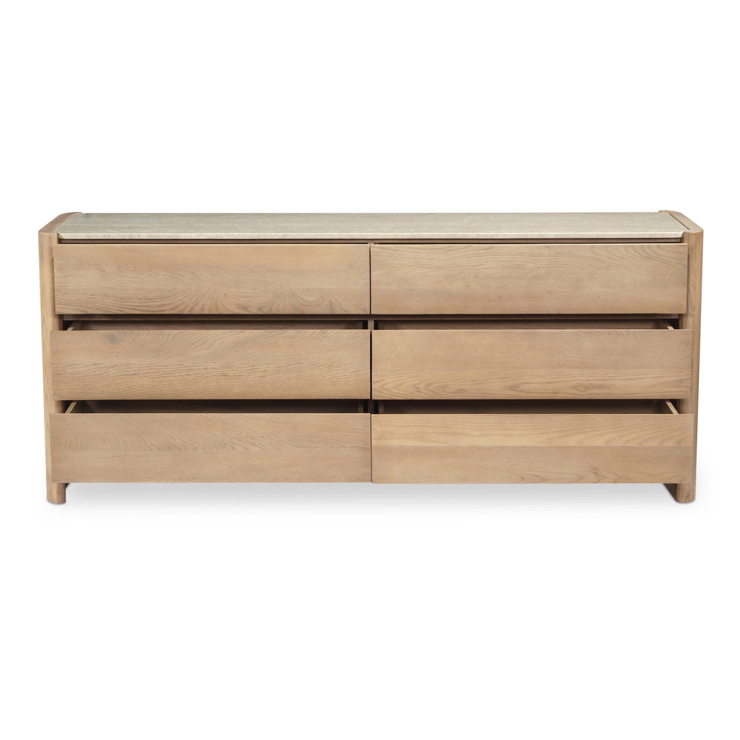 Moe's Home Collection - Lane 6 Drawer Dresser Natural - RP-1069-24 | American Home Furniture