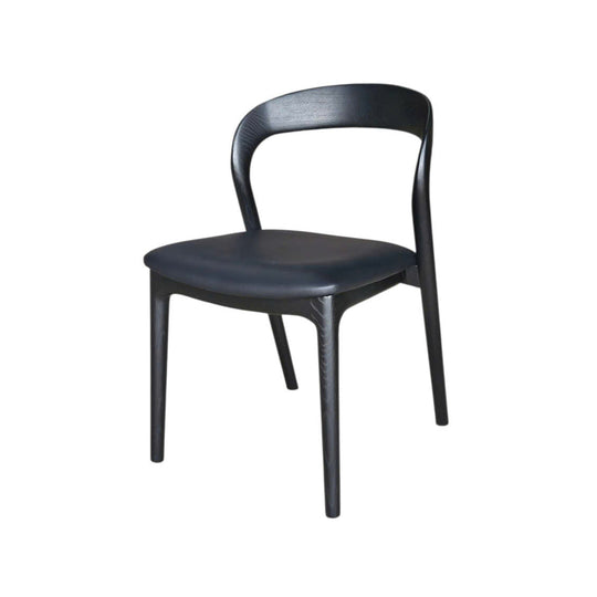 Rotondo Dining Chair - Black w/ PU Seat