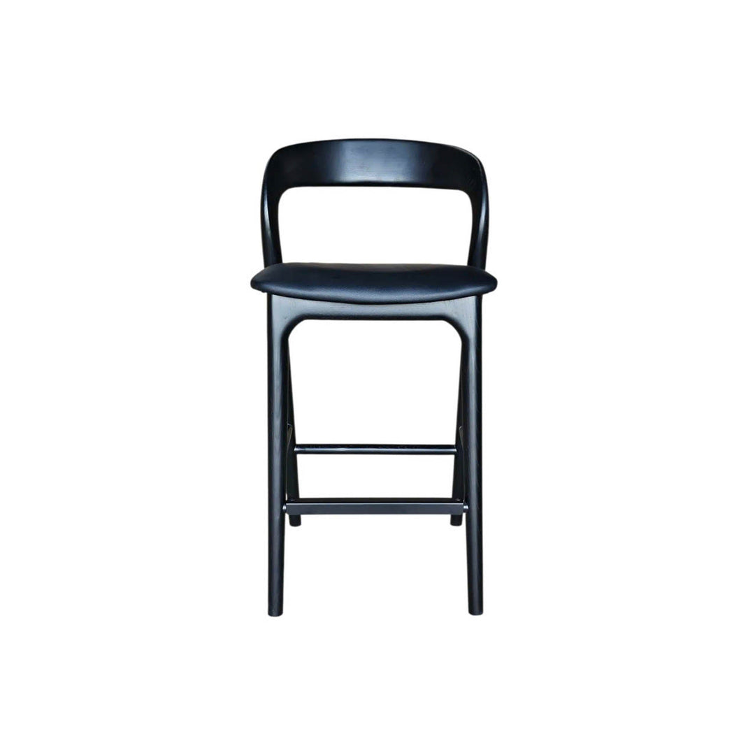Rotondo Counter Stool - Black w/ PU Seat