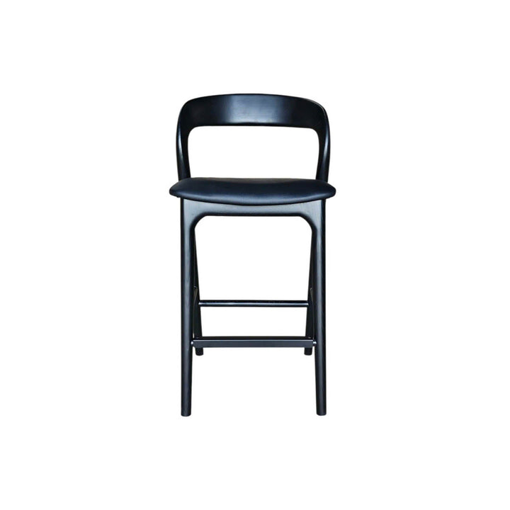 Rotondo Counter Stool - Black w/ PU Seat