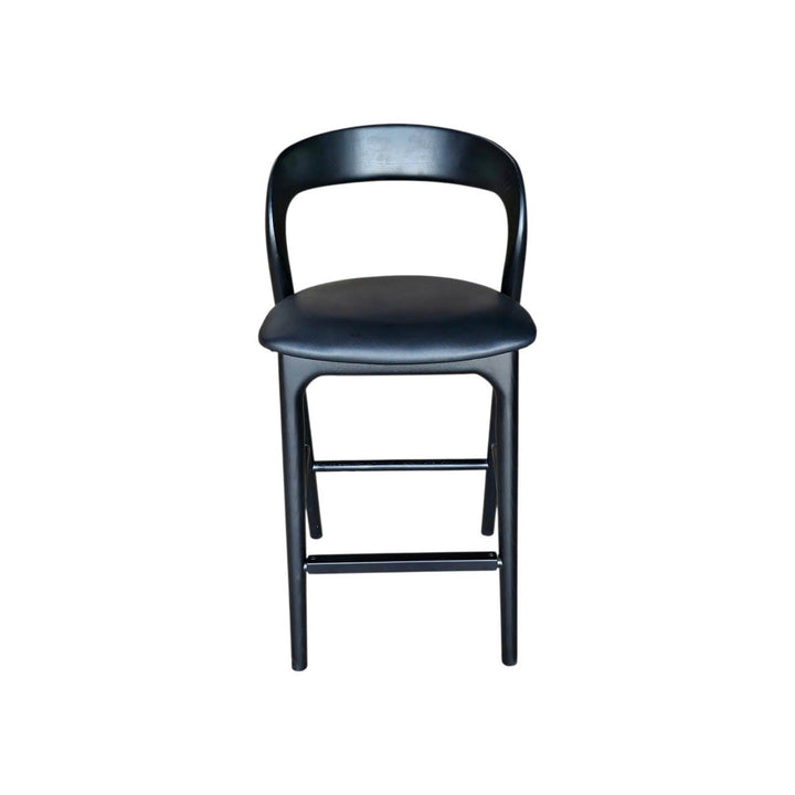 Rotondo Counter Stool - Black w/ PU Seat