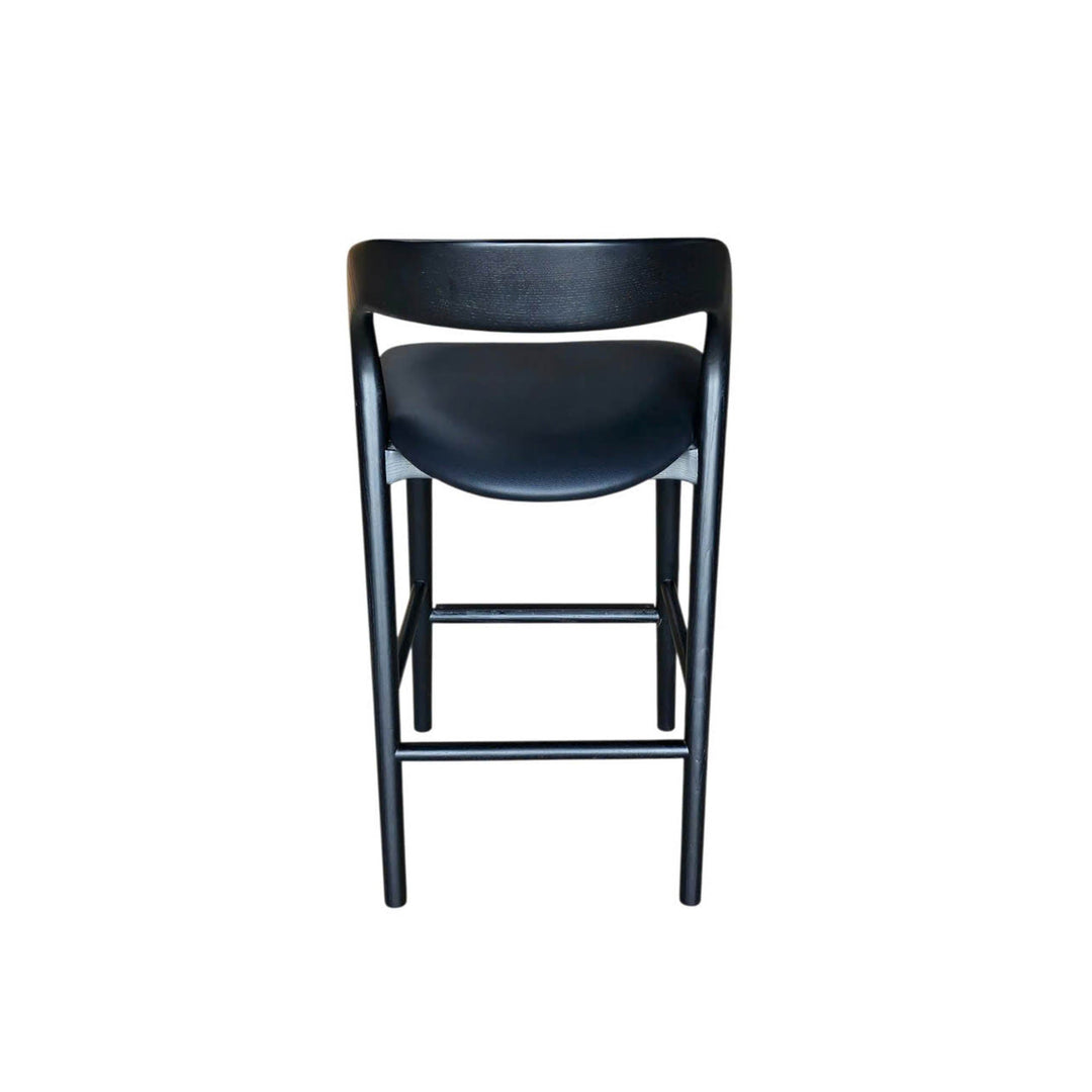 Rotondo Counter Stool - Black w/ PU Seat