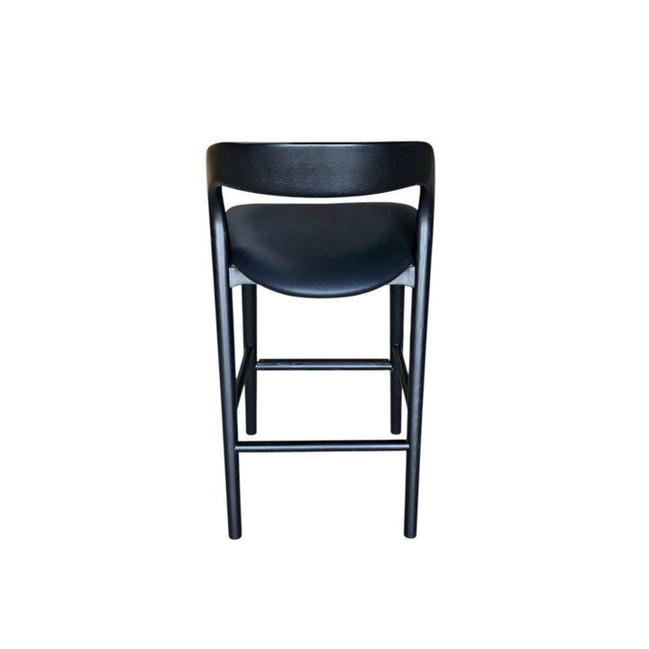 Rotondo Counter Stool - Black w/ PU Seat