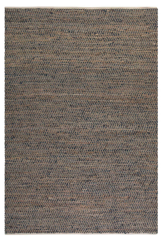 American Home Furniture Uttermost Tobais 5 X 8 Rescued Leather & Hemp Rug