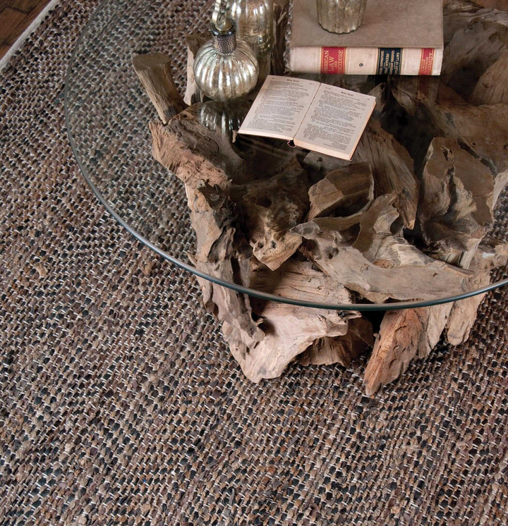 American Home Furniture Uttermost Tobais 8 X 10 Rescued Leather & Hemp Rug