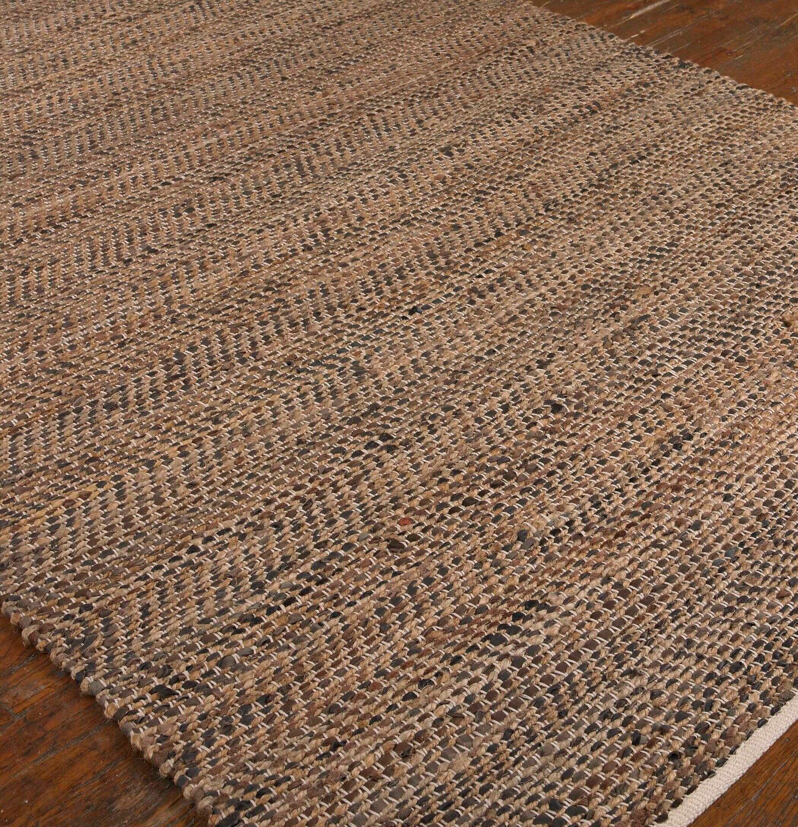 American Home Furniture Uttermost Tobais 8 X 10 Rescued Leather & Hemp Rug