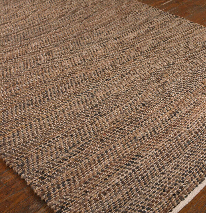 American Home Furniture Uttermost Tobais 8 X 10 Rescued Leather & Hemp Rug