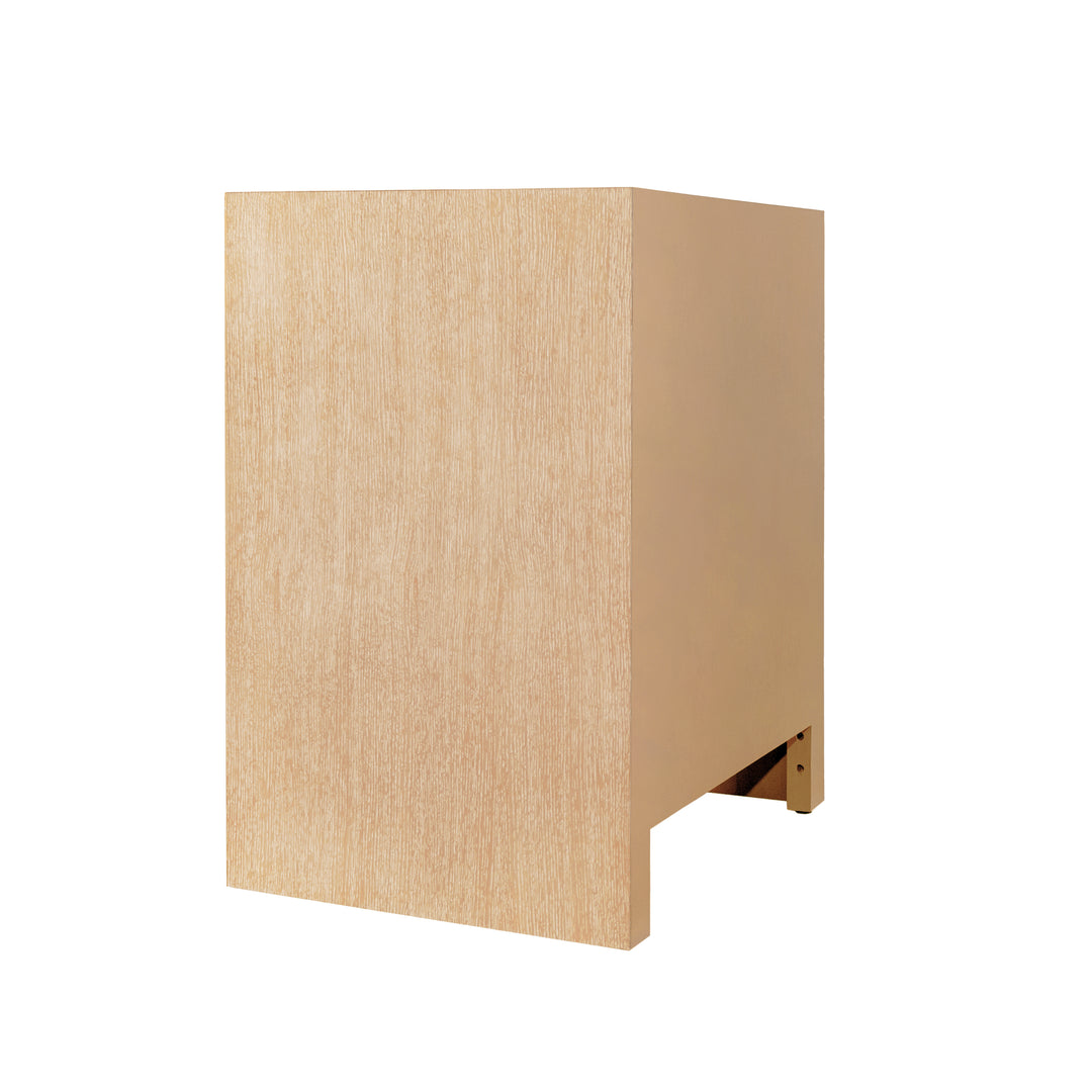 One Door Cabinet With Cane Door Front In Cerused Oak
 - RUTH CO