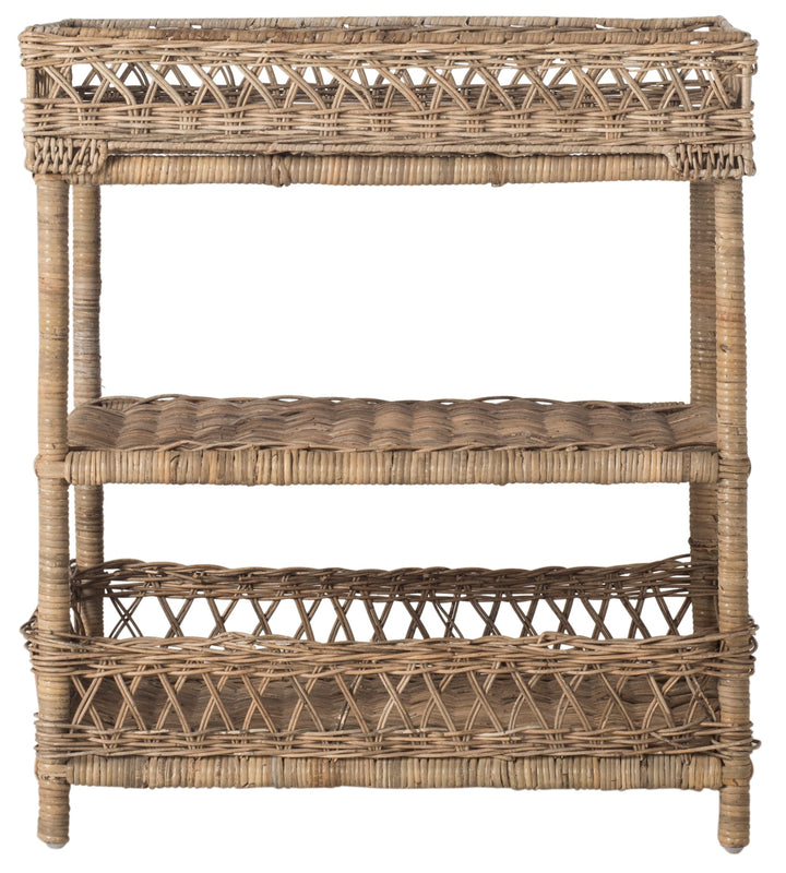 Ajani Wicker 3 Tier Accent Table