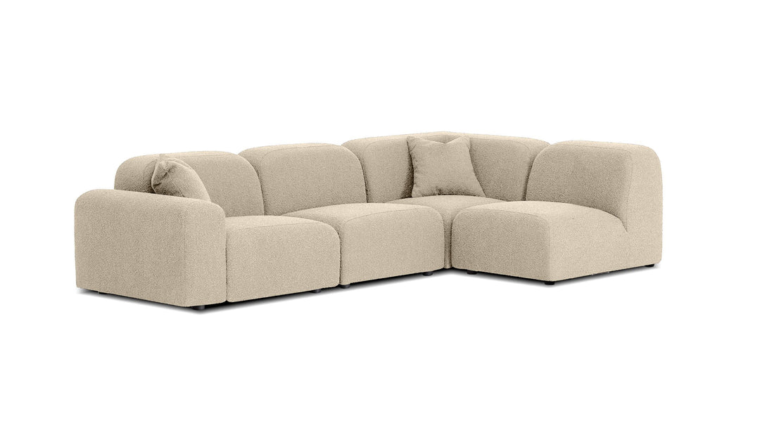 American Home Furniture | Mobital - ARCOS Sectional 4 Piece (Chair LAF+ 2x Armless+ Corner)