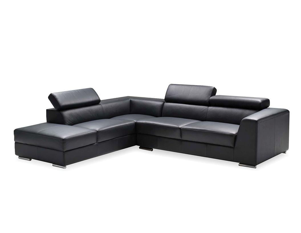 Mobital ICON Sectional LSF Chaise Adjustable Headreat / Polished Steel Legs SOFAS + SECTIONALS