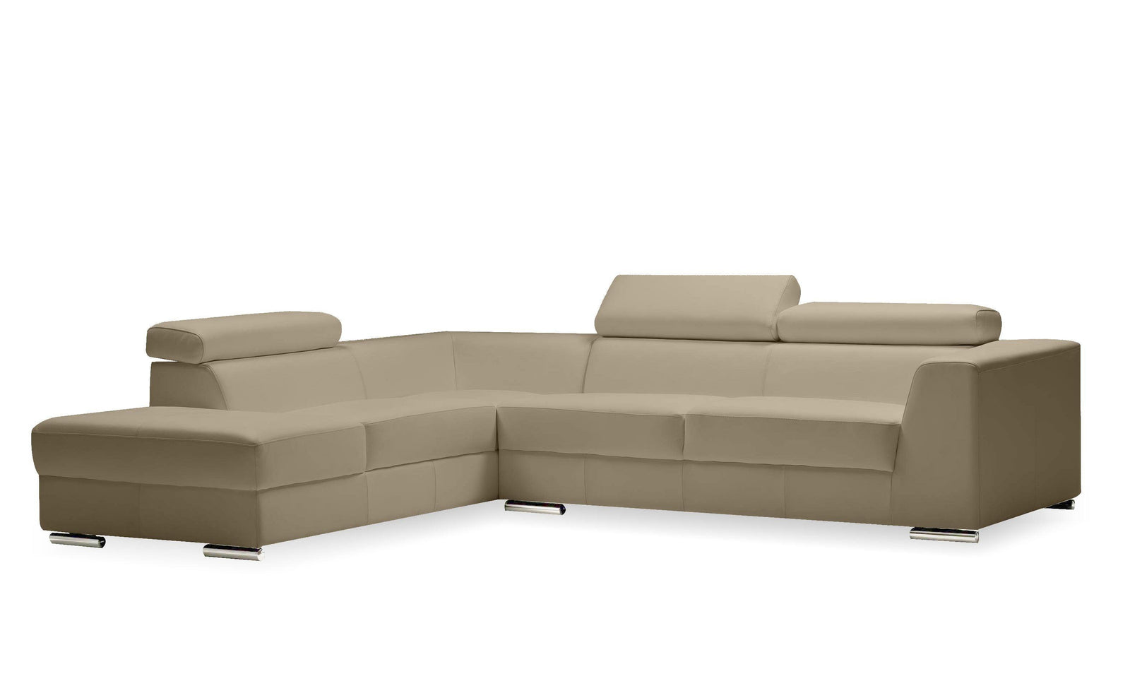 Mobital ICON Sectional LSF Chaise Adjustable Headreat / Polished Steel Legs SOFAS + SECTIONALS