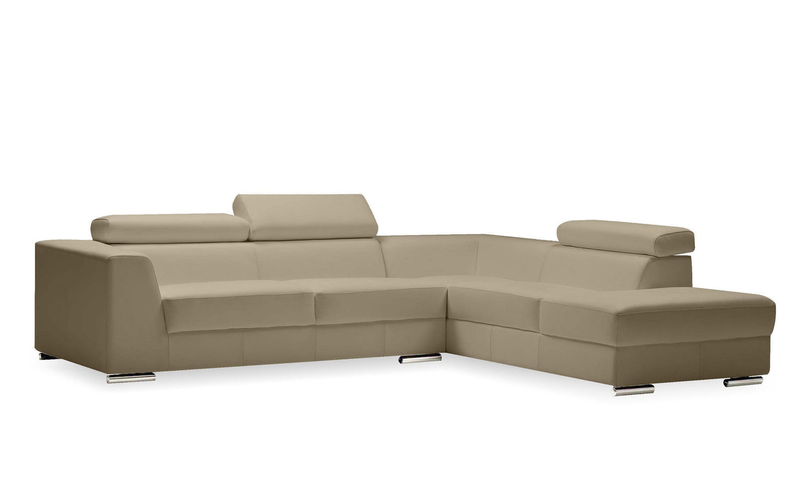 Mobital ICON Sectional RSF Chaise Adjustable Headreat / Polished Steel Legs SOFAS + SECTIONALS