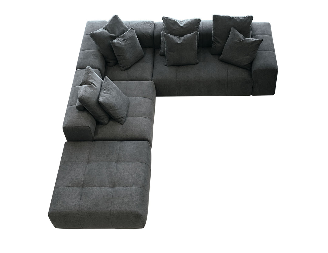 American Home Furniture | Mobital - MALLOW Sectional 4-Piece (Corner, RAF, 1 Armless, Ottoman)