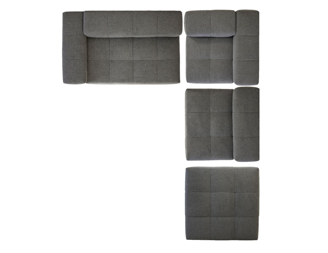 American Home Furniture | Mobital - MALLOW Sectional 4-Piece (Corner, RAF, 1 Armless, Ottoman)