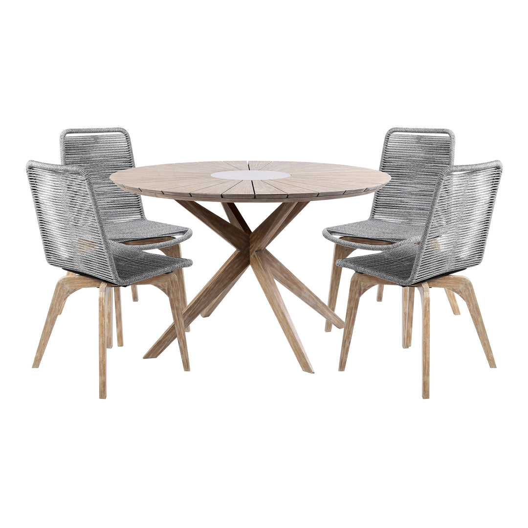American Home Furniture Armen Living Sachi Outdoor Dining Table