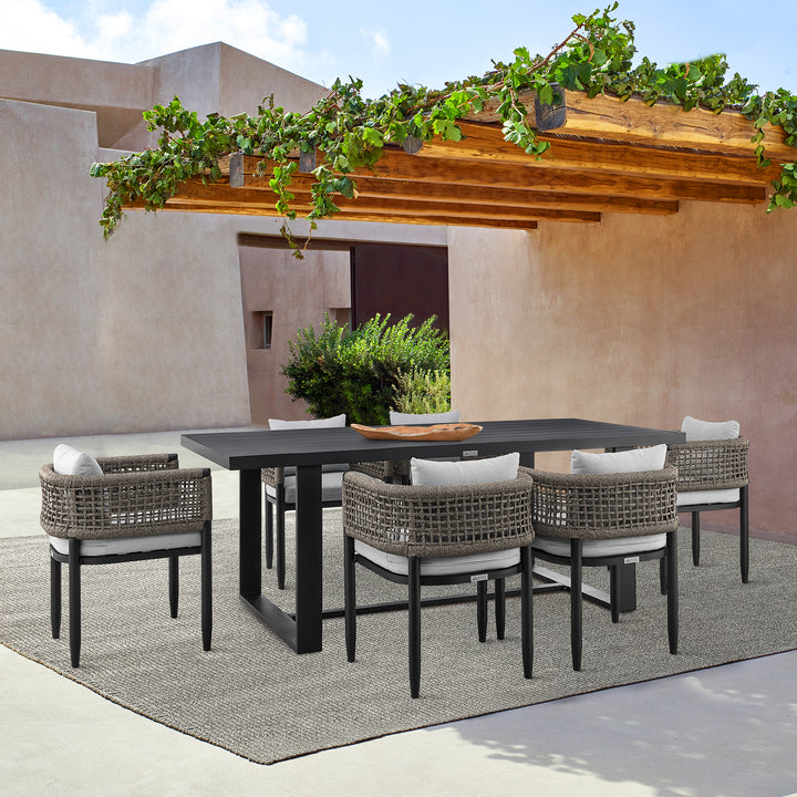 American Home Furniture Armen Living Alegria Outdoor Patio 7-Piece Dining Table Set
