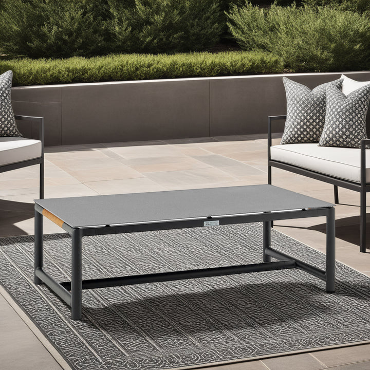 American Home Furniture Armen Living Crown Outdoor Coffee Table