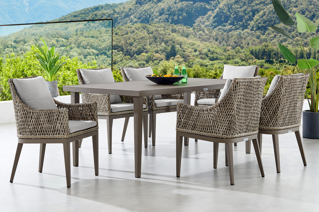 American Home Furniture Armen Living Grenada 7 Piece Outdoor Dining Set