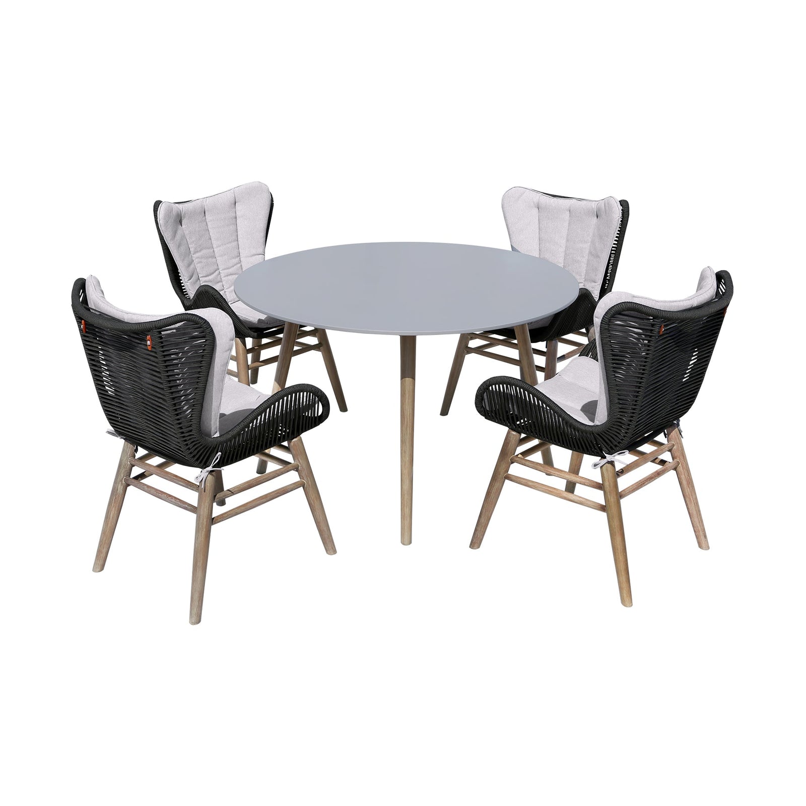 American Home Furniture Armen Living Kylie and Mateo 5 Piece Outdoor Patio Dining Set