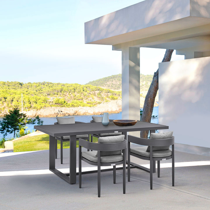American Home Furniture Armen Living Menorca Outdoor Patio 5-Piece Dining Table Set