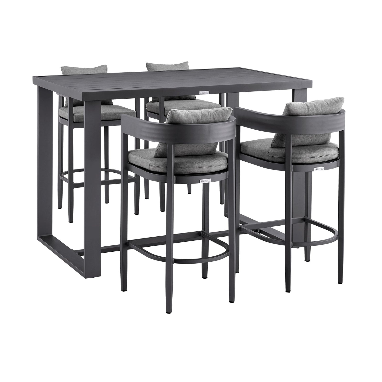 American Home Furniture Armen Living Argiope Outdoor Patio 5-Piece Dining Table Set