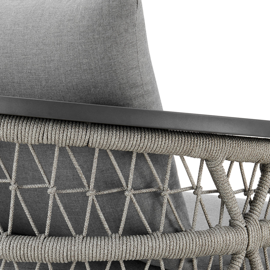 American Home Furniture Armen Living Zella Outdoor Patio 3 Piece Swivel Seating Set