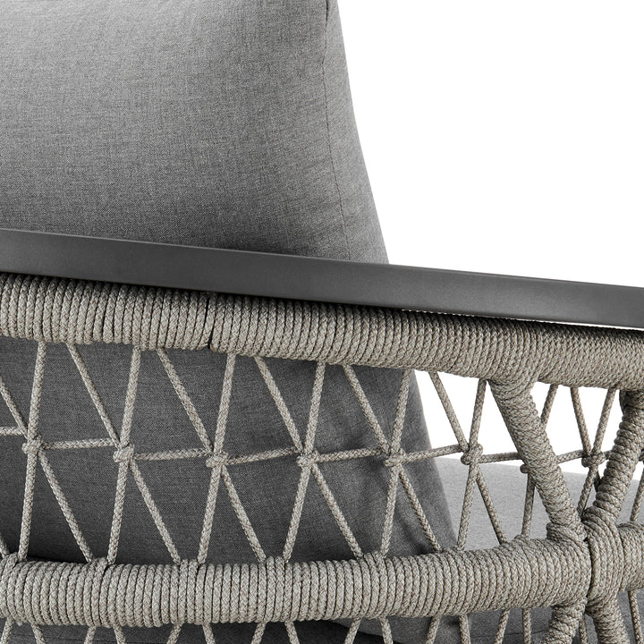 American Home Furniture Armen Living Zella Outdoor Patio 3 Piece Swivel Seating Set