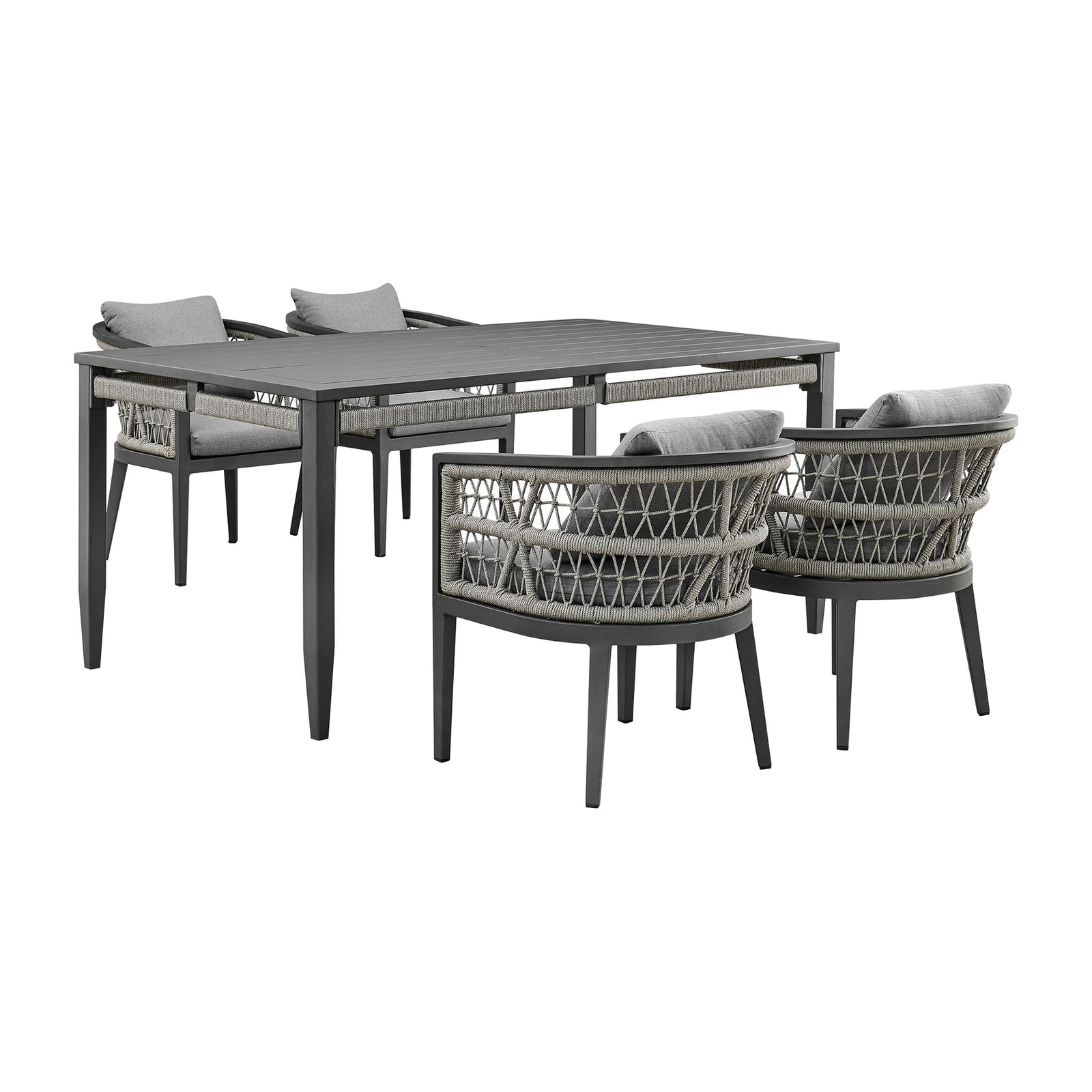 American Home Furniture Armen Living Zella Outdoor Patio 7 Piece Dining Set