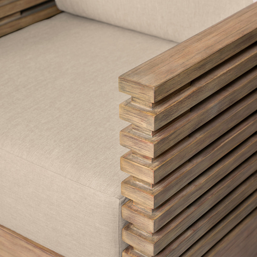 83"W x 30.5"D x 28"H / Brown/Light Brown