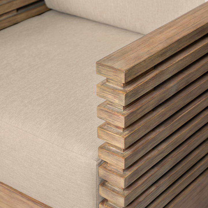 83"W x 30.5"D x 28"H / Brown/Light Brown