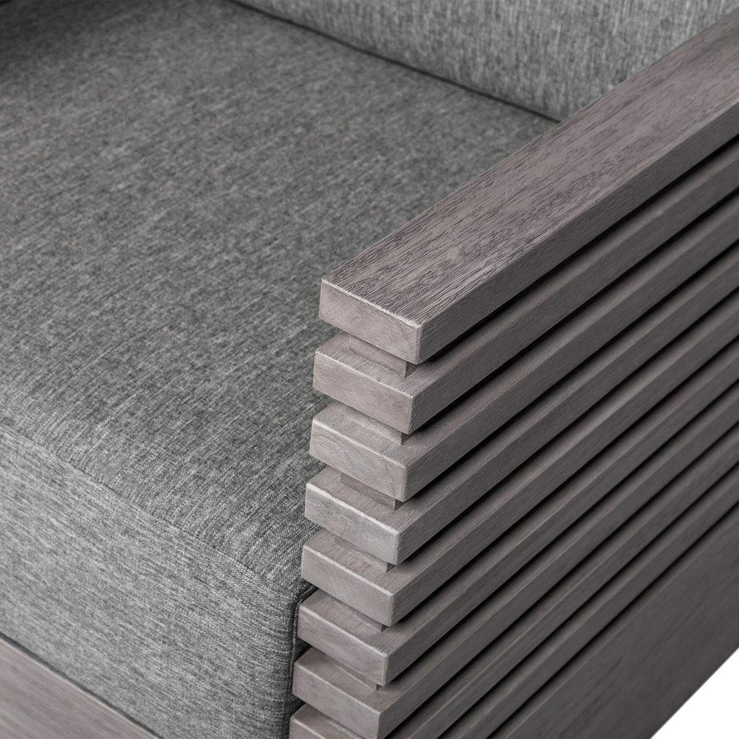 83"W x 30.5"D x 28"H / Gray/Light Gray