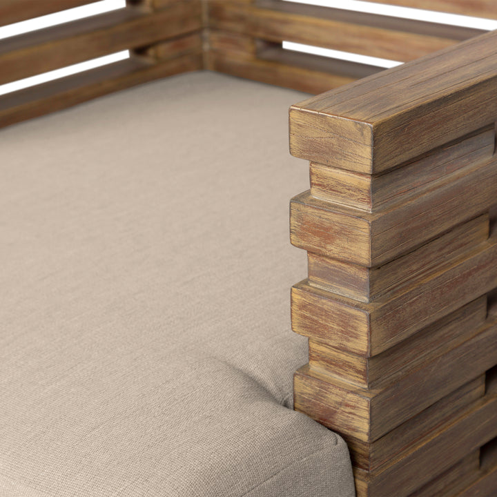 23"W x 24"D x 28"H / Brown/Light Brown