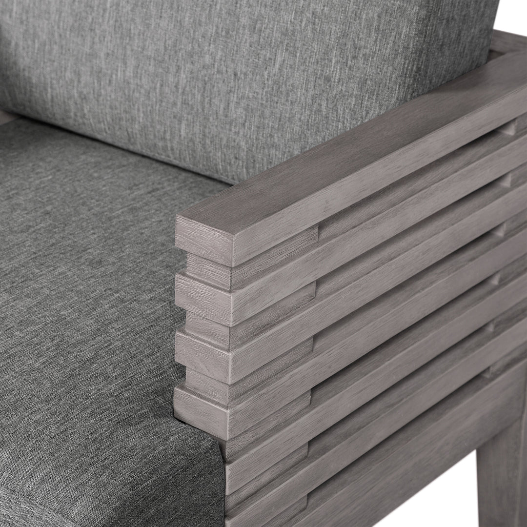 23"W x 24"D x 28"H / Gray/Light Gray