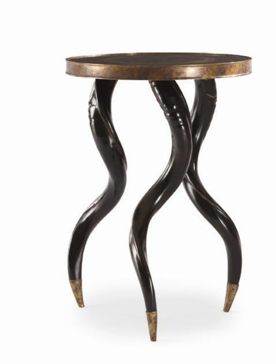 Century - Grand Tour Furniture Faux Horn Ebony Chairside Table - SF5047 | American Home Furniture