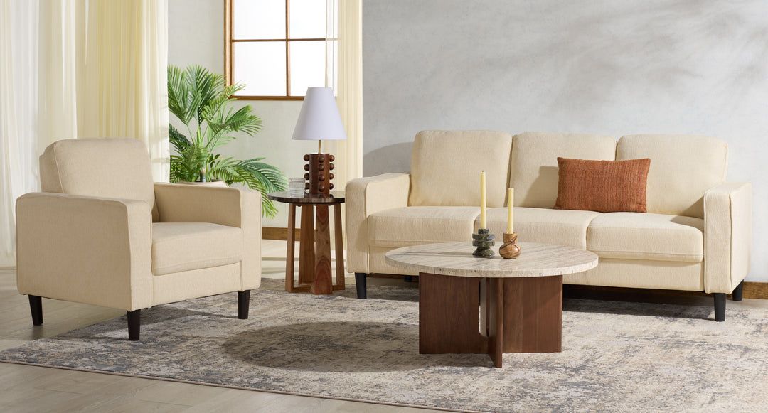 77"W x 31"D x 34"H / Creme