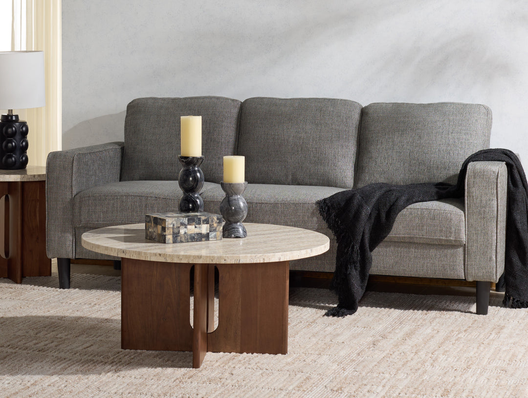 77"W x 31"D x 34"H / Grey