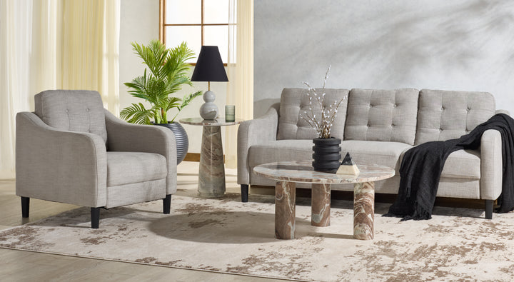 32.4"W x 32.1"D x 33.9"H / Light Grey