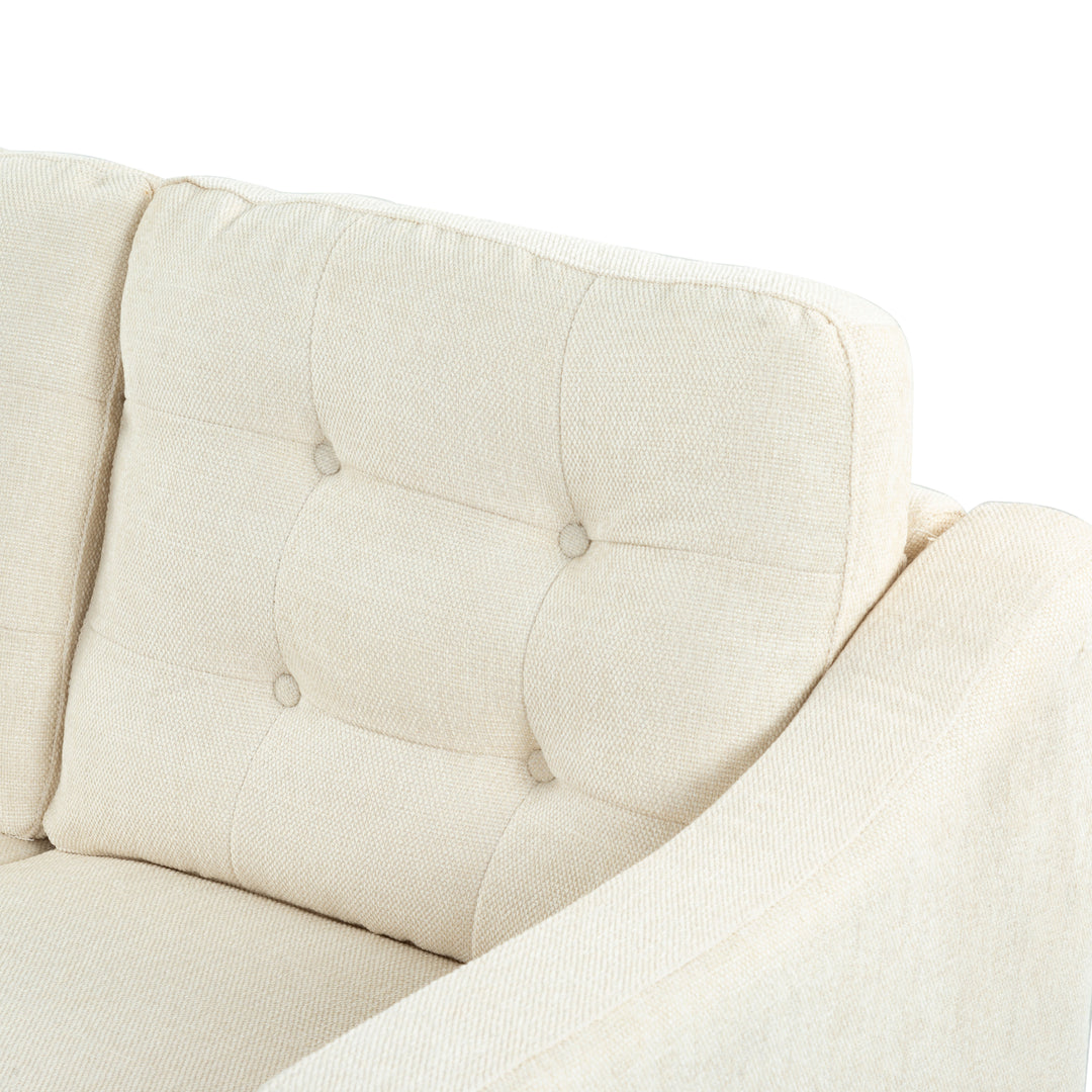 77.3"W x 32.1"D x 33.9"H / Creme