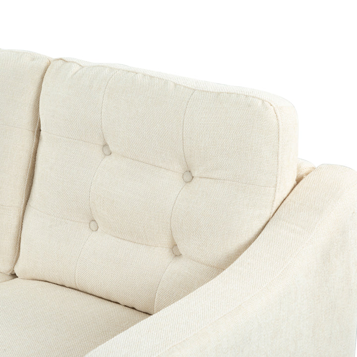 77.3"W x 32.1"D x 33.9"H / Creme