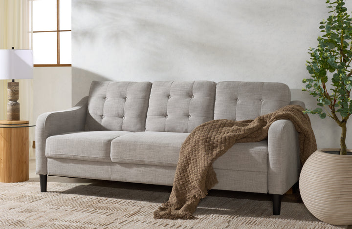 77.3"W x 32.1"D x 33.9"H / Light Grey