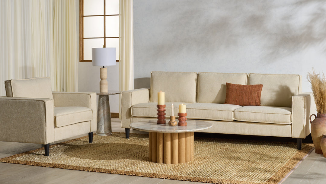 45"W x 33.3"D x 32.5"H / Creme