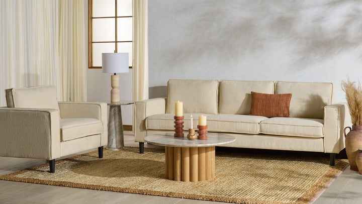 45"W x 33.3"D x 32.5"H / Creme