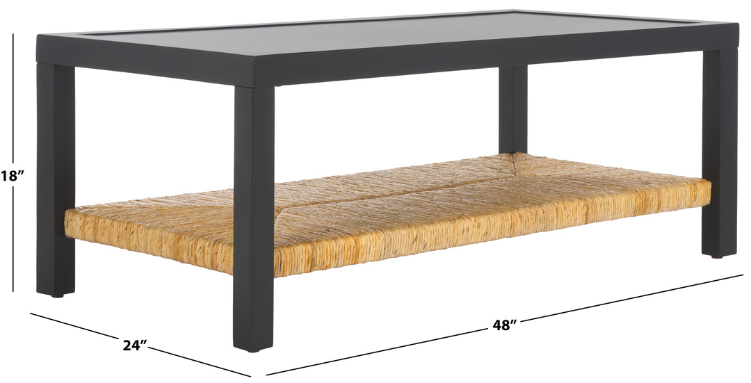 American Home Furniture | Safavieh Couture - Berlynne Banana Stem Shelf Coffee Table