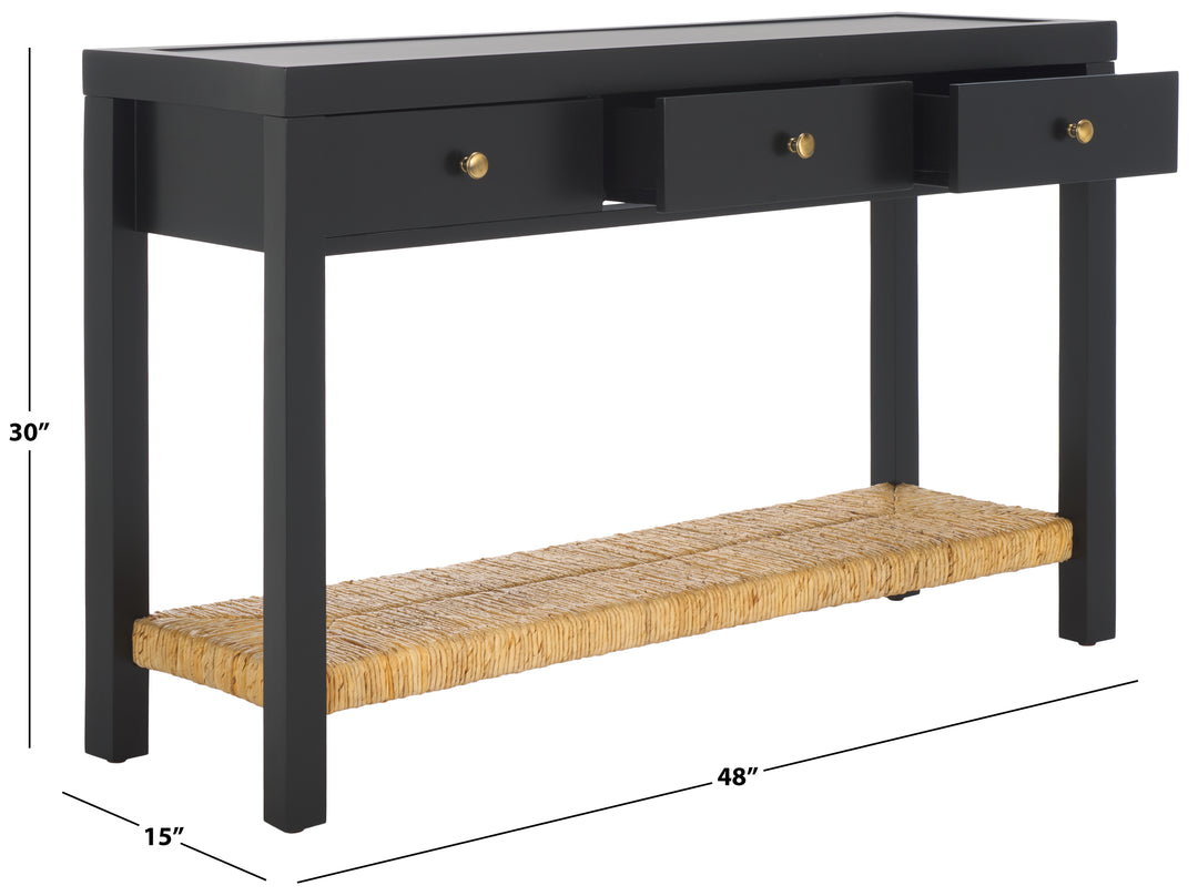 American Home Furniture | Safavieh Couture - Berlynne Banana Stem Shelf Console Table