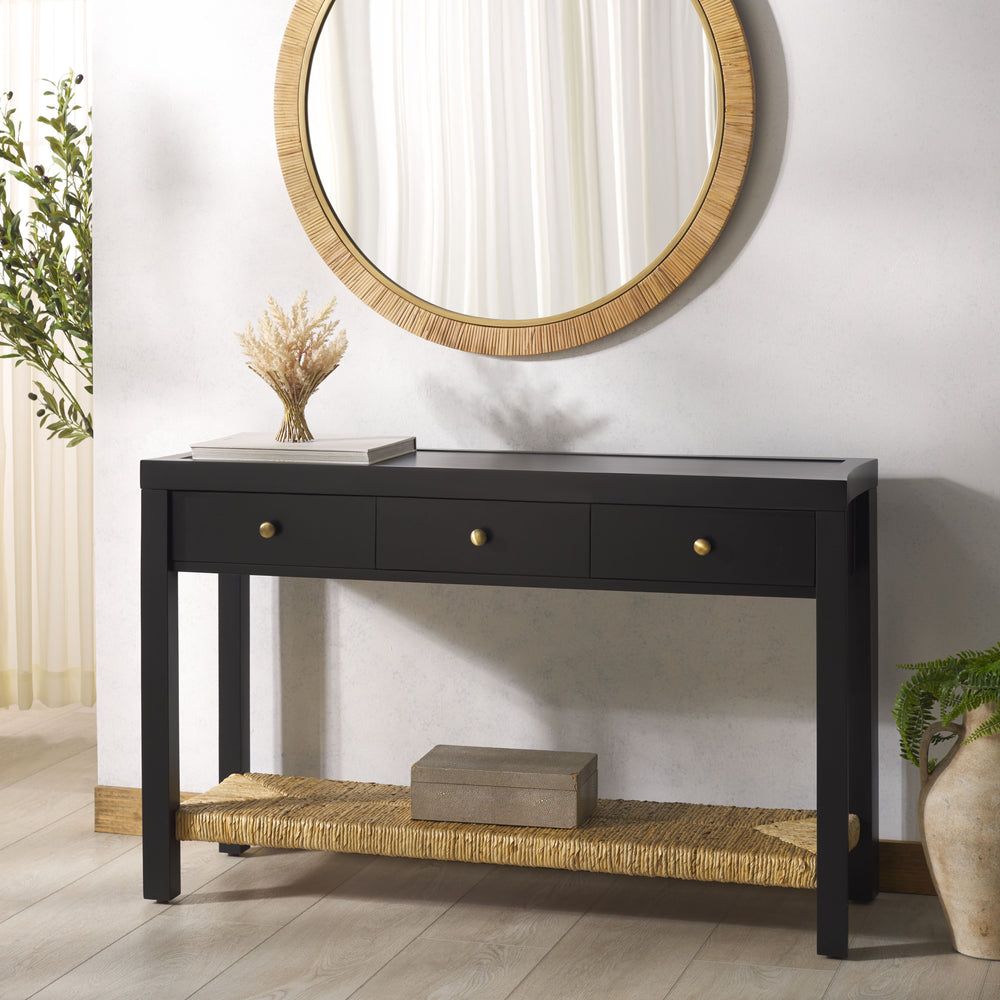 American Home Furniture | Safavieh Couture - Berlynne Banana Stem Shelf Console Table