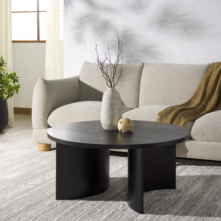 Audriella Round Wood Coffee Table - AmericanHomeFurniture