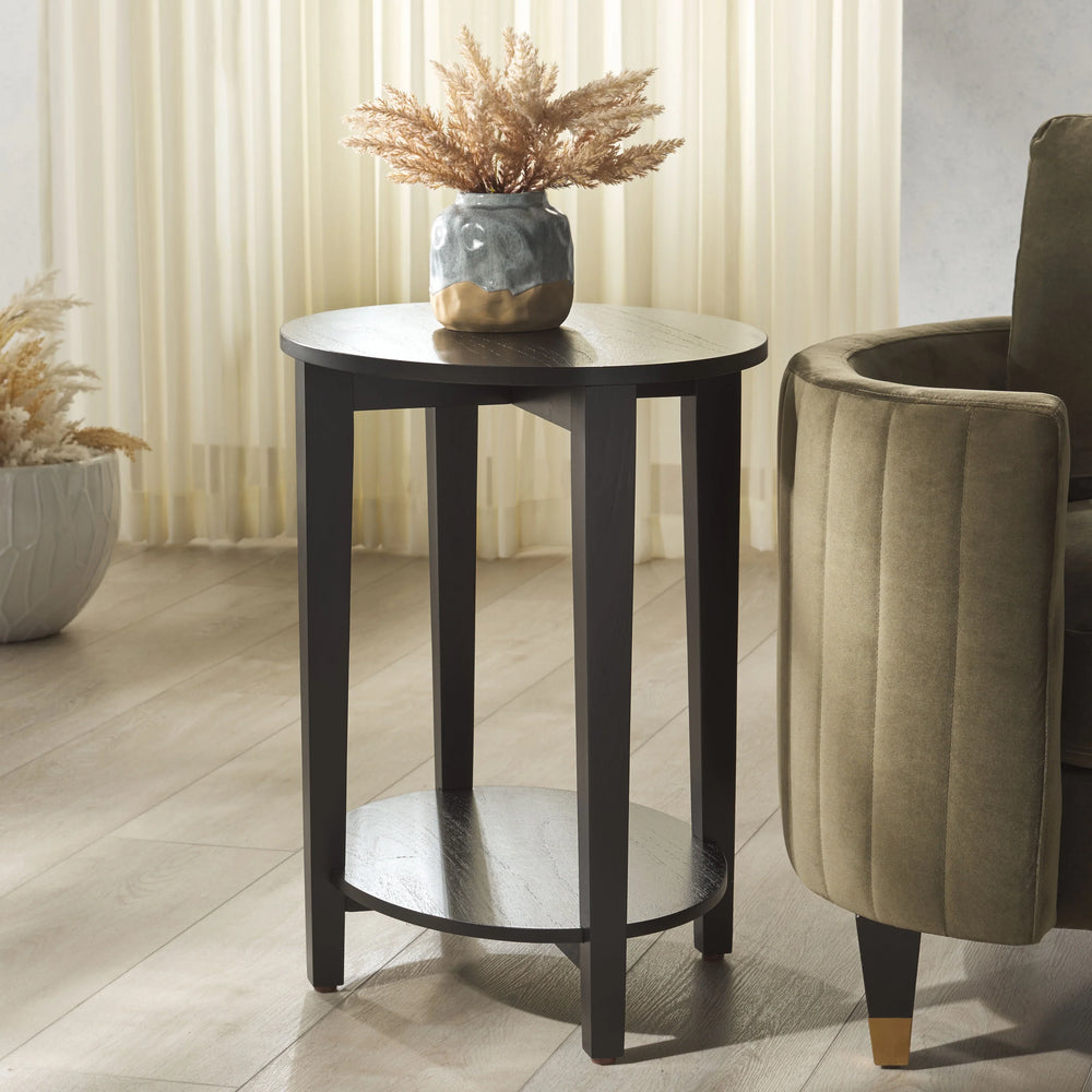 Leonardi Oval Wood Accent Table - AmericanHomeFurniture