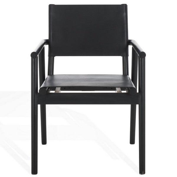 Safavieh Couture Hutson Leather Dining Chair ACCENT + LOUNGE CHAIRS